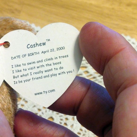 Ty 2000 Beanies Cashew Bear with error - Picture 6 of 6
